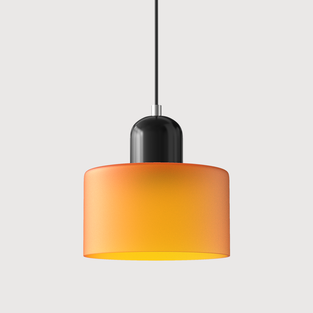 Glazen Hanglamp Bauhaus Stijl E27 Fitting Gekleurde Kap Eetkamer Interieur Designverlichting Woonkamer | Sulvida