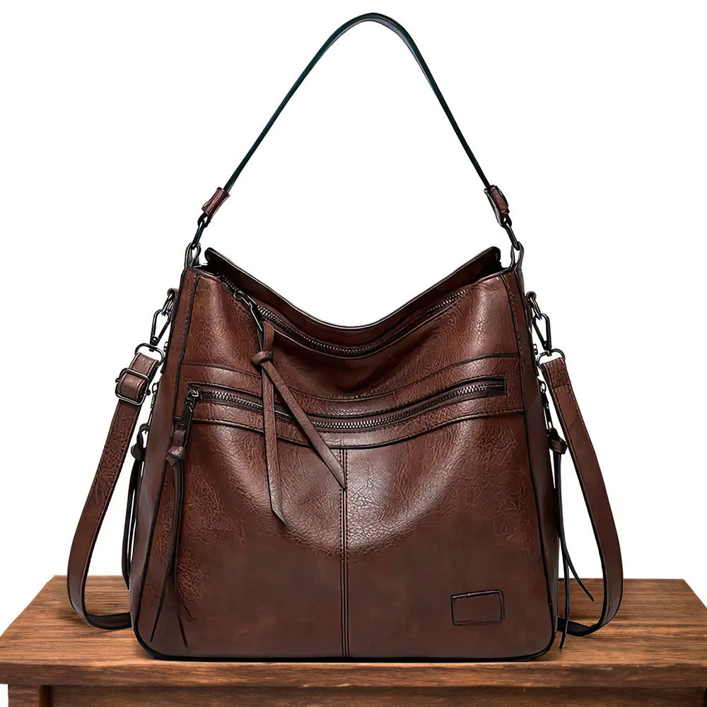 Luxe Schoudertas Echt Leer Dames Crossbody Magnetische Sluiting Verstelbare Riem Elegant Stijlvol Dagelijks | Sulvida