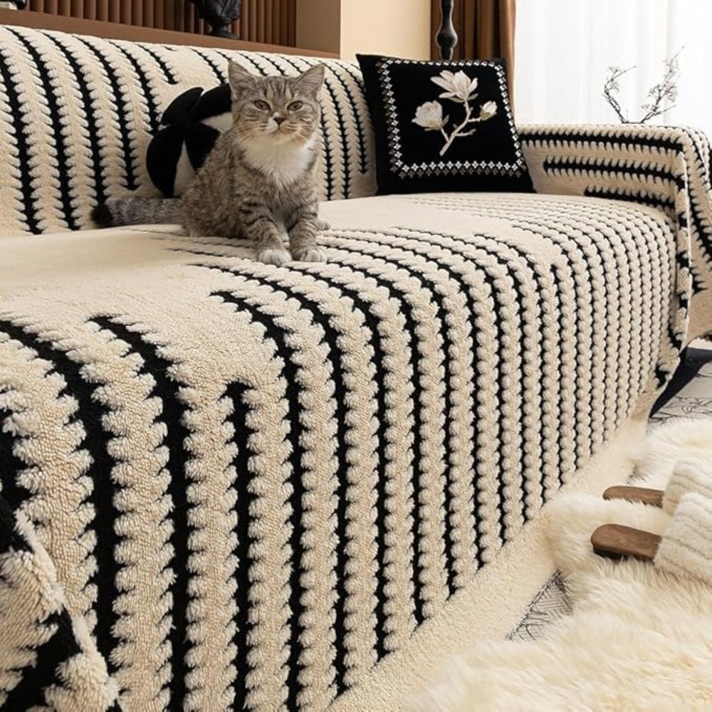 Gevoerde bankhoes met getuft patroon voor warmte en bescherming zitmeubel vintage interieur stijlvol | Sulvida