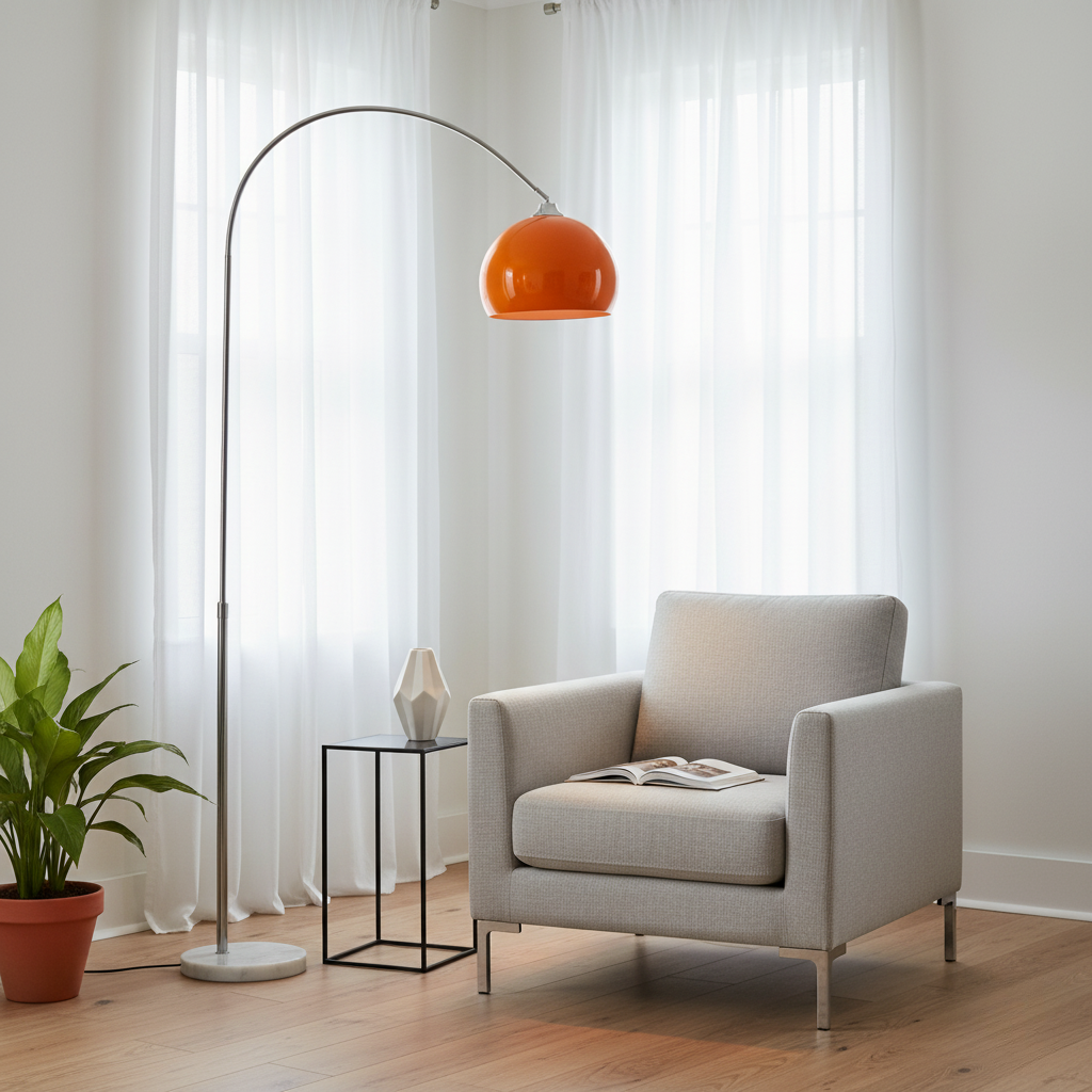 Staande Boogvormige Vloerlamp 180cm Metaal Marmer Koepelkap E27 Warm Licht Woonkamer Leeshoek Sfeervol | Sulvida