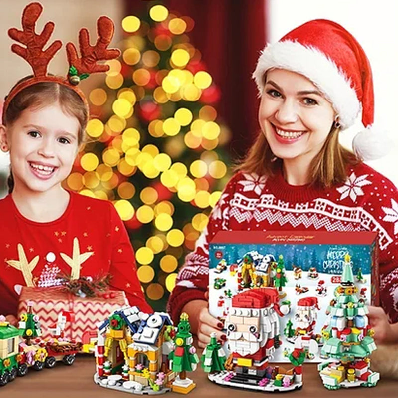 Adventskalender Bouwstenen Kerstset 24 Dagen Speelgoed Creatief Constructie Puzzel Kerst December Kinderen | Sulvida