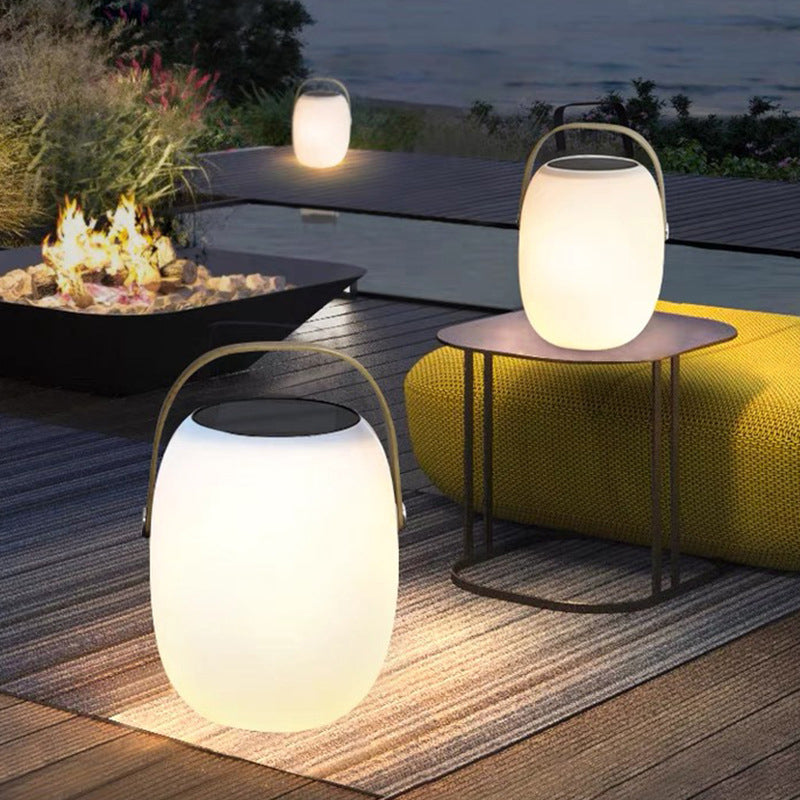 Draagbare Solar LED Tuinlamp Wit Polyethyleen Waterdicht Multifunctioneel Sfeerverlichting Tuin Terras | Sulvida