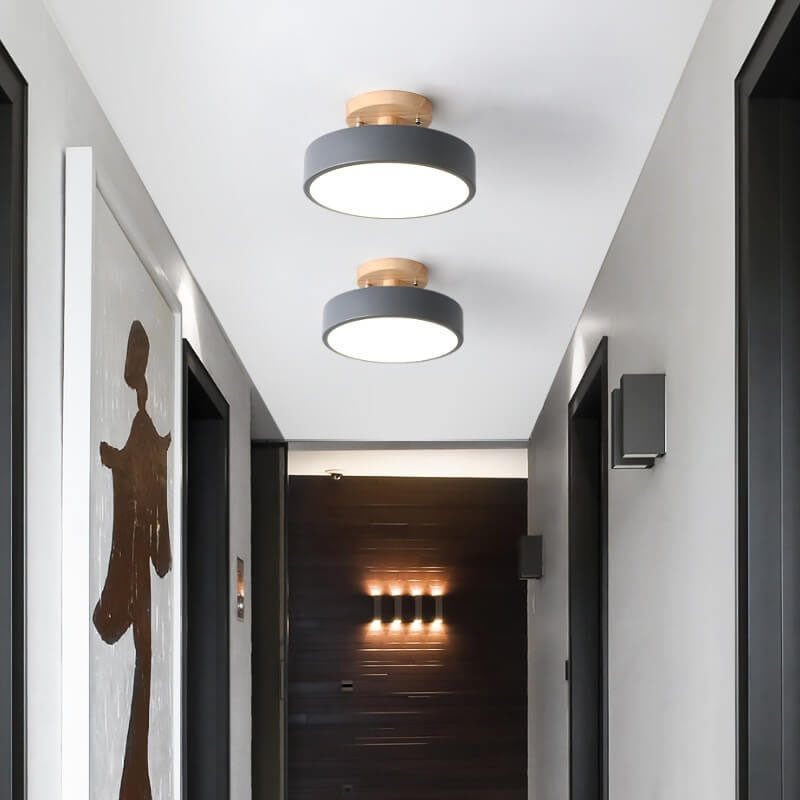 Plafondlamp Hout LED Rond Modern Design Eetkamer Slaapkamer Gang Warm Wit Neutraal Koel Dimbaar Woonkamer | Sulvida