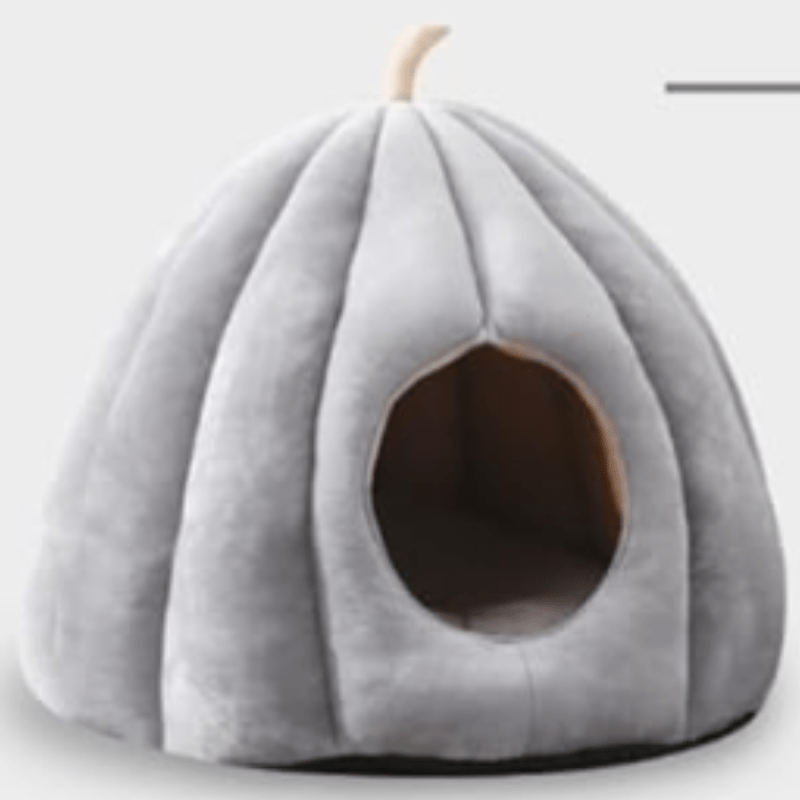 Gesloten Kattenbed Pluche Warm Knus Huisje 40×40×35cm 50×50×40cm Groen Oranje Grijs Winter Slaapplek | Sulvida