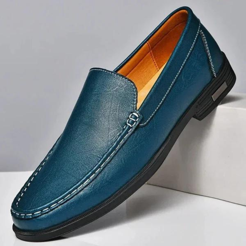 Lederen loafers heren premium comfortabel klassiek zwart bruin grijs blauw business formeel casual schoeisel | Sulvida