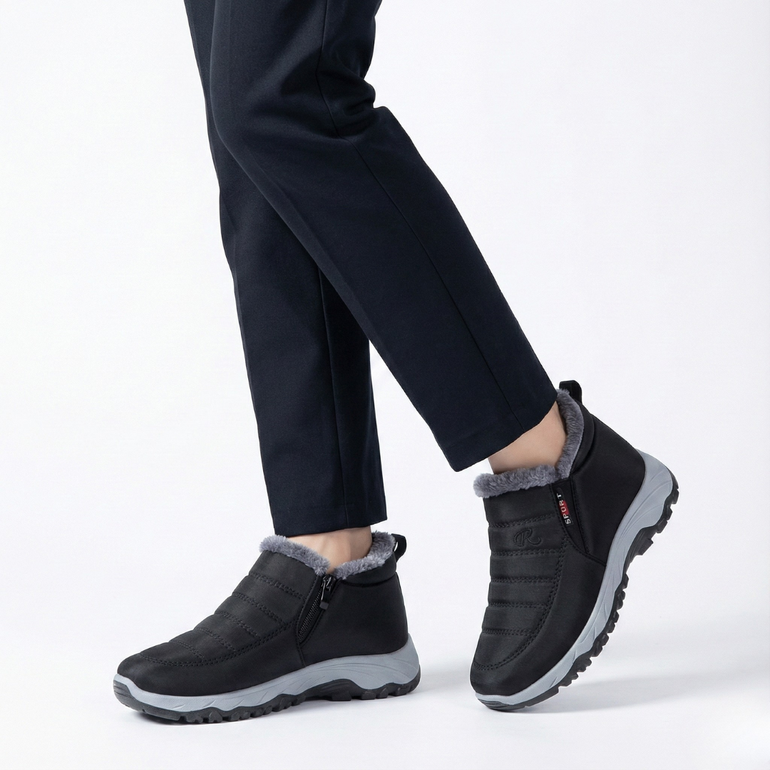 Dames Winterlaarzen Knöchelhoog Waterafstotend Warm Gevoerd Elastische Instap Comfortabel Snowboots Antislip | Sulvida