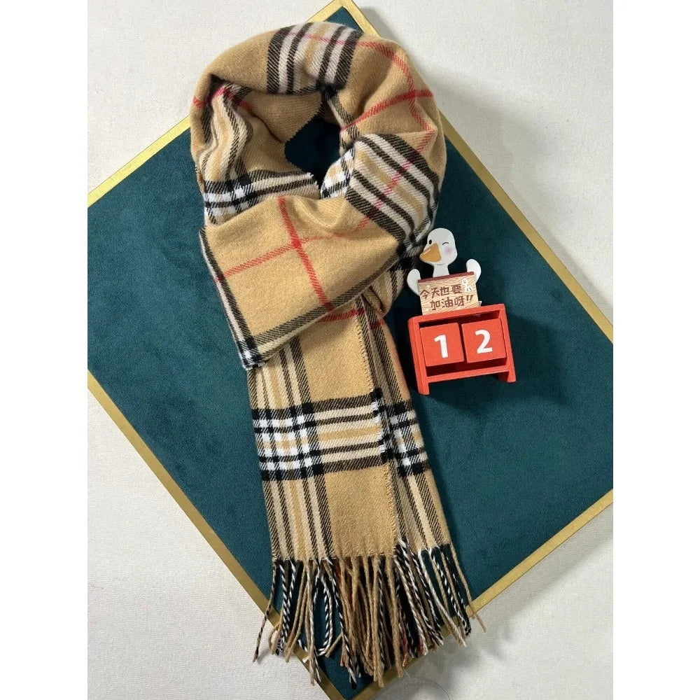 Gebreide Sjaal met Cashmere-Feel voor Herfst en Winter – Unisex Ruit Halswarmer Zachte Wollen Wintersjaal | Sulvida