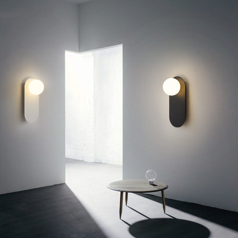 Glazen Wandlamp met Ringvormige Basis Minimalistisch Design voor Gang Woonkamer Slaapkamer Hal Verlichting | Sulvida