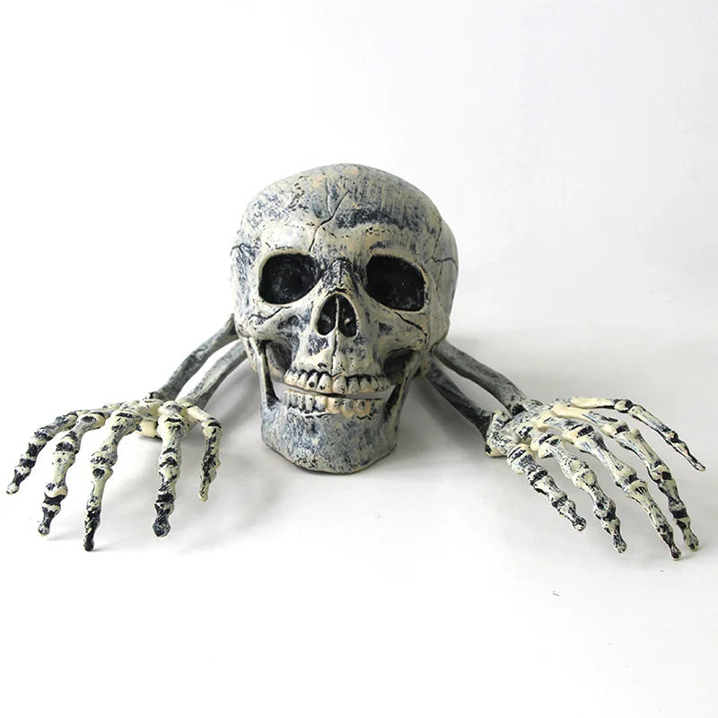 Decoratieve Skelethand Plastic Tuindecoratie Wit 46cm Griezelig Halloween Decoratie Tuin Terras Buiten | Sulvida