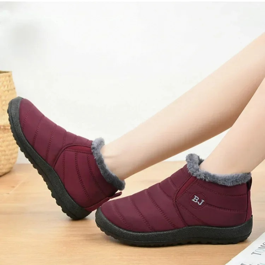Waterdichte Dameslaarzen Winter Warm Gevoerd Platte Zool Comfortabel Wandelen Sneeuw Regen Outdoor Dames | Sulvida