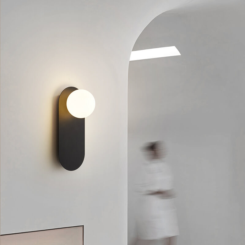 Glazen Wandlamp met Ringvormige Basis Minimalistisch Design voor Gang Woonkamer Slaapkamer Hal Verlichting | Sulvida
