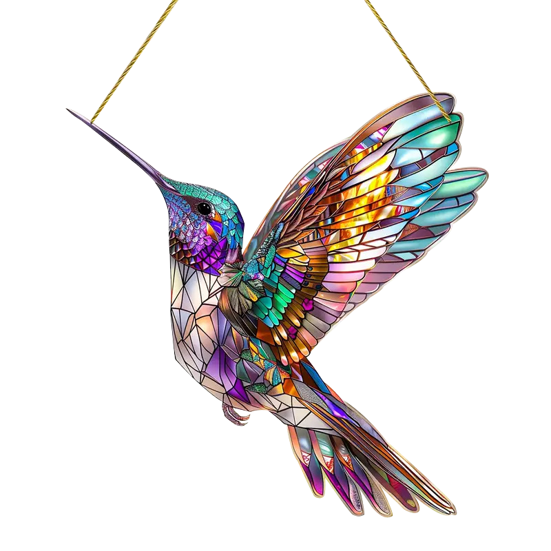 Decoratieve Raamhanger Vogel Acryl 20×20cm Lichtvangende Hummingbird Vensterversiering Tuindecoratie | Sulvida
