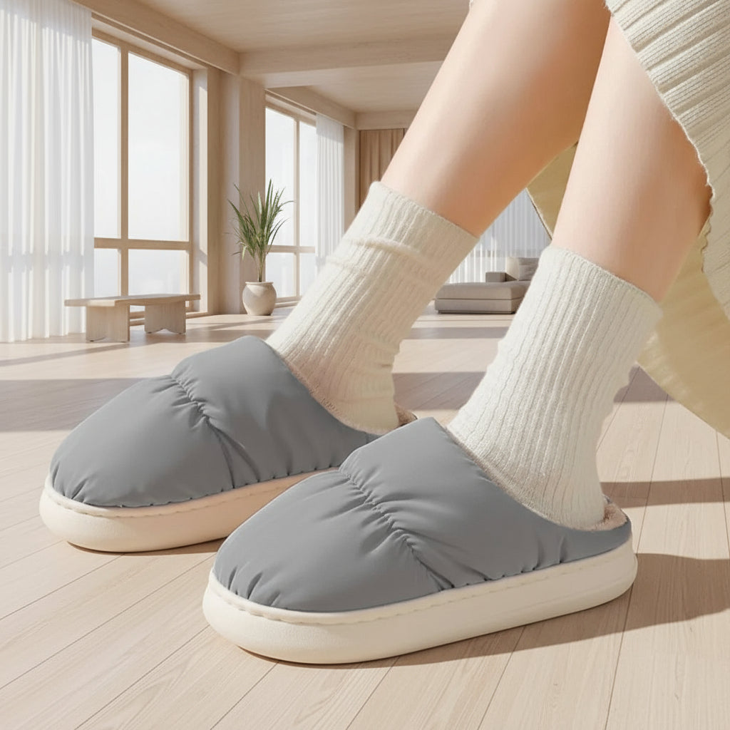 Verwarmde USB Pantoffels Elektrische Voetenwarmer Pluche Sloffen Huisschoenen Grijs Roze Rozerood Winter | Sulvida