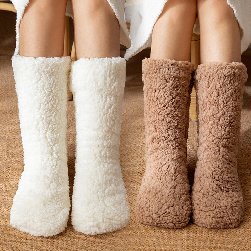 Warme Thermische Sokken voor Winter Kasjmier Hoge Buis Antislip Dikke Wollen Wintersokken Dames Comfort | Sulvida