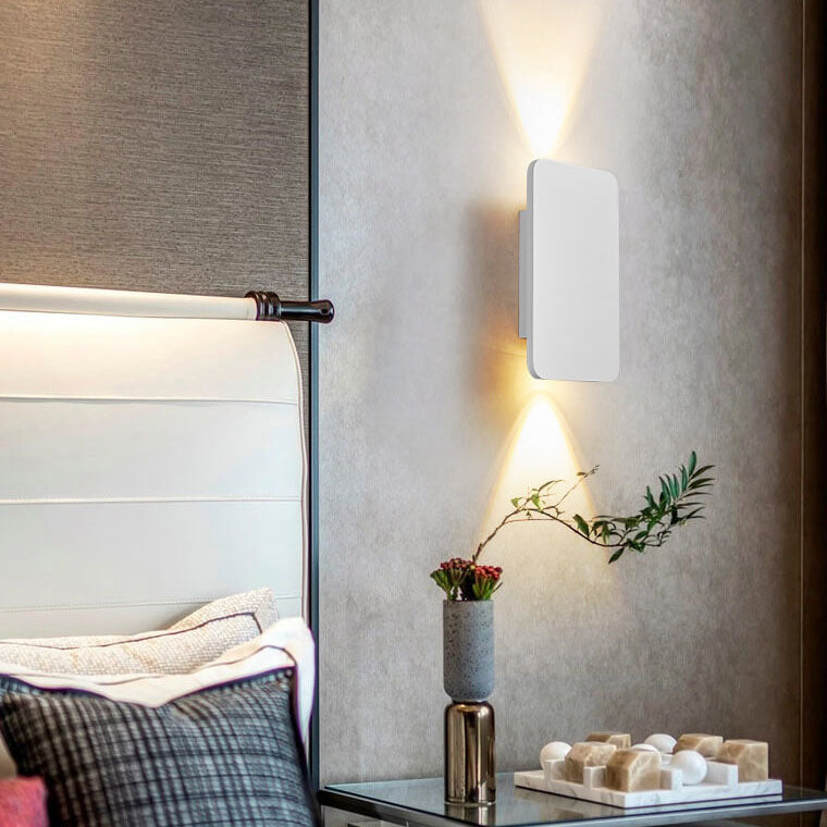Minimalistische Wandlamp Aluminium 2-Lichts LED Rechthoekig Vlak Paneel Scandinavisch Interieur Gang Slaapkamer | Sulvida