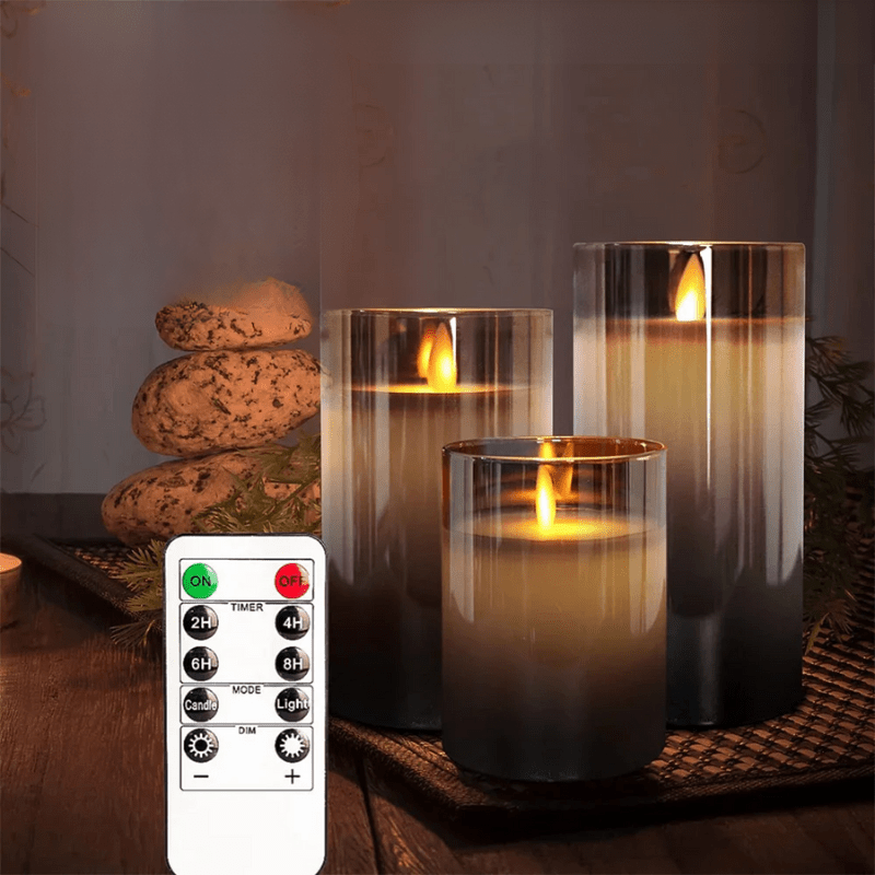 LED-kaarsen met realistische vlameffect warm wit voor sfeervolle interieurverlichting decoratief licht | Sulvida