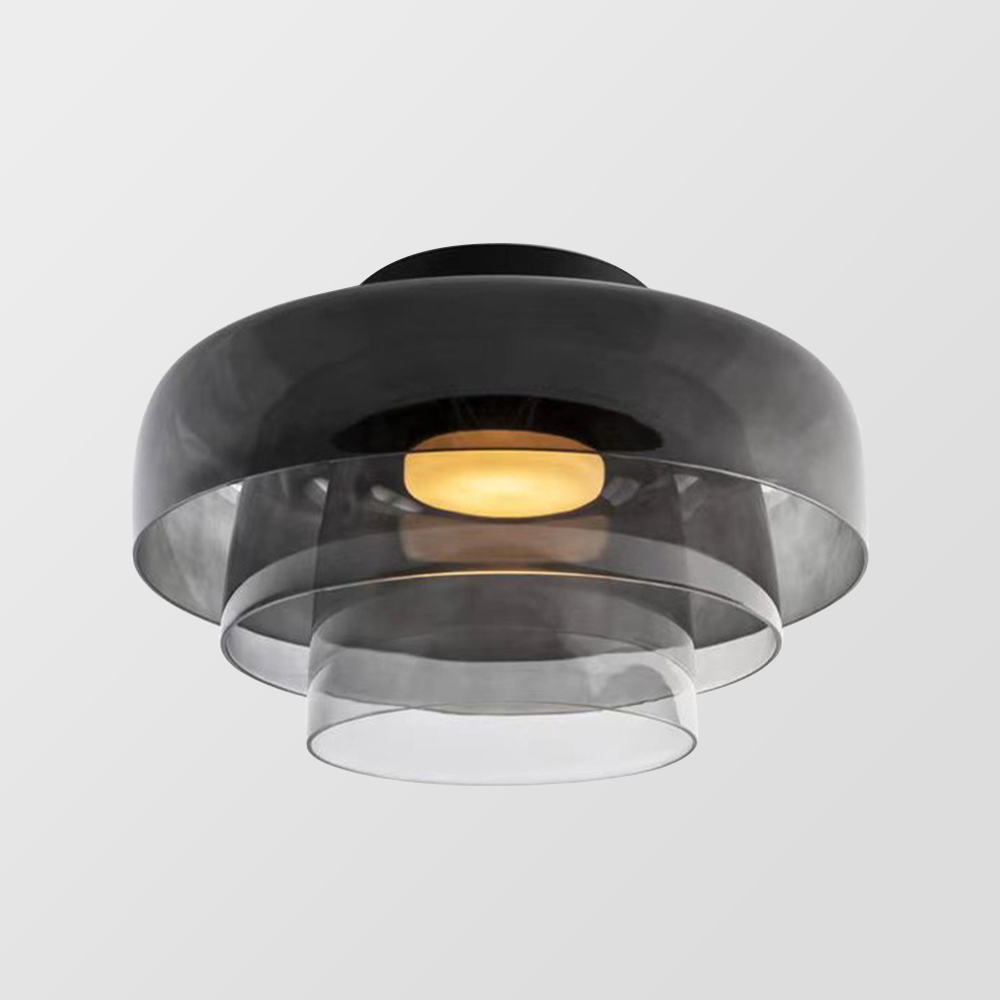 Glazen Plafondlamp Gelaagd Design Meerdere Formaten Warm Wit LED Licht Eetkamer Woonkamer Keuken Slaapkamer | Sulvida