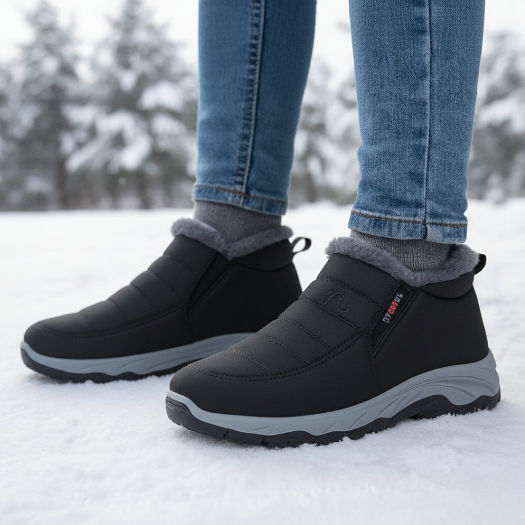 Dames Winterlaarzen Knöchelhoog Waterafstotend Warm Gevoerd Elastische Instap Comfortabel Snowboots Antislip | Sulvida