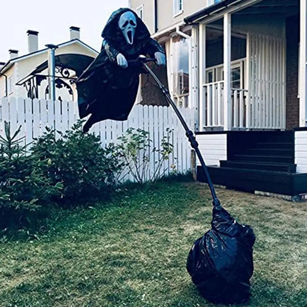 Hangend Spookfiguur Halloween Decoratie Gewaad Skelet Tuindeco Horrorpop Buiten Horror Griezel Feestdecoratie | Sulvida