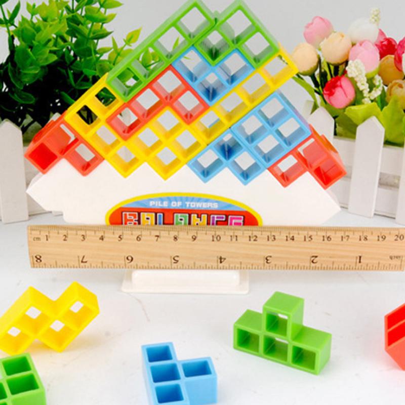 Kleurrijk Houten Stapelspel Tetris Balanceer Uitdaging Educatief Speelgoed Coördinatie Motoriek Spelplezier | Sulvida
