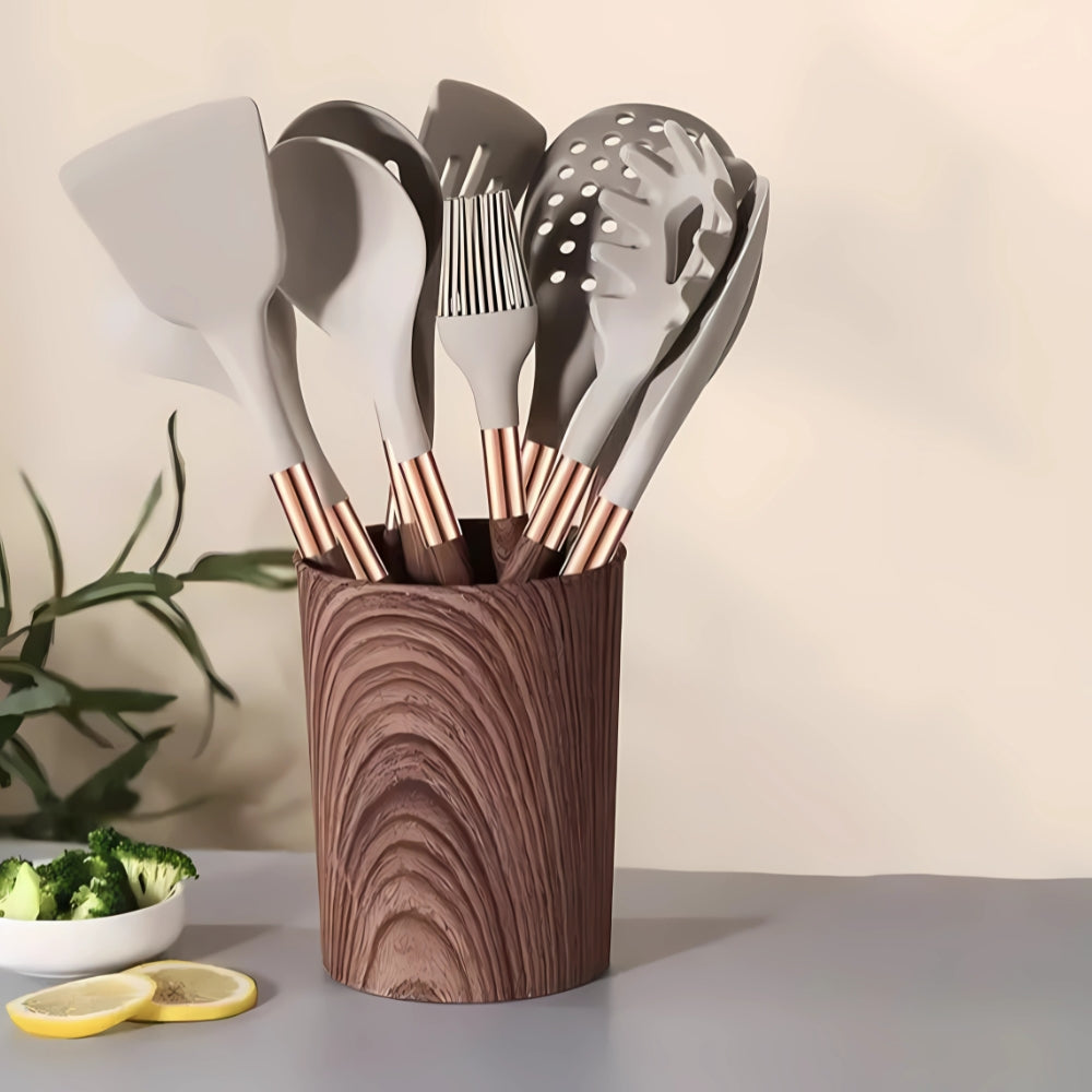 Siliconen Keukengerei Set 10-delig Hittebestendig Kookgereedschap Ergonomisch Handvat voor Modern Koken | Sulvida