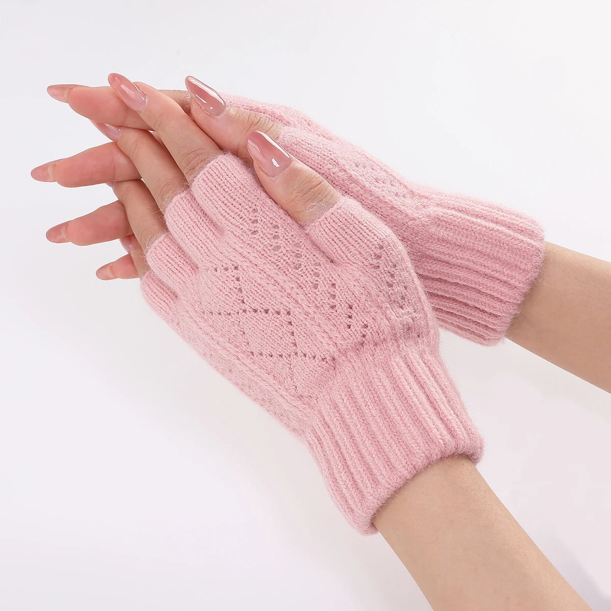 Gebreide Vingerloze Handschoenen Dames Winter – Zachte Warmhouders voor Typen Texten Werken Vrije Vingers | Sulvida
