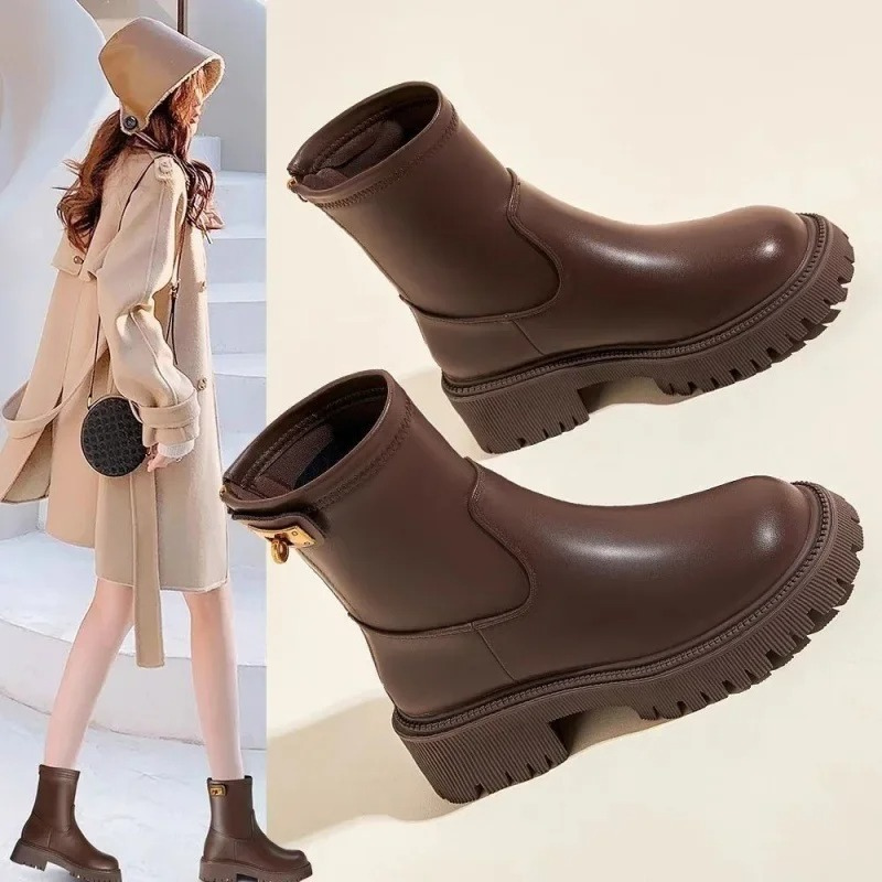 Bottines à fermeture éclair pour femme, décontractées, confortables, coupe classique, élégantes et stylées, pour tous les jours, en automne et en hiver | Sulvida