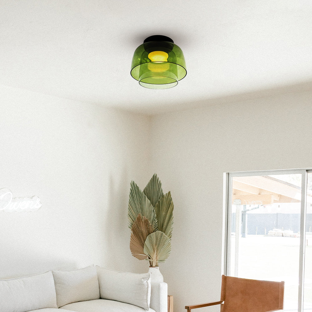 Glazen Plafondlamp Gelaagd Design Meerdere Formaten Warm Wit LED Licht Eetkamer Woonkamer Keuken Slaapkamer | Sulvida