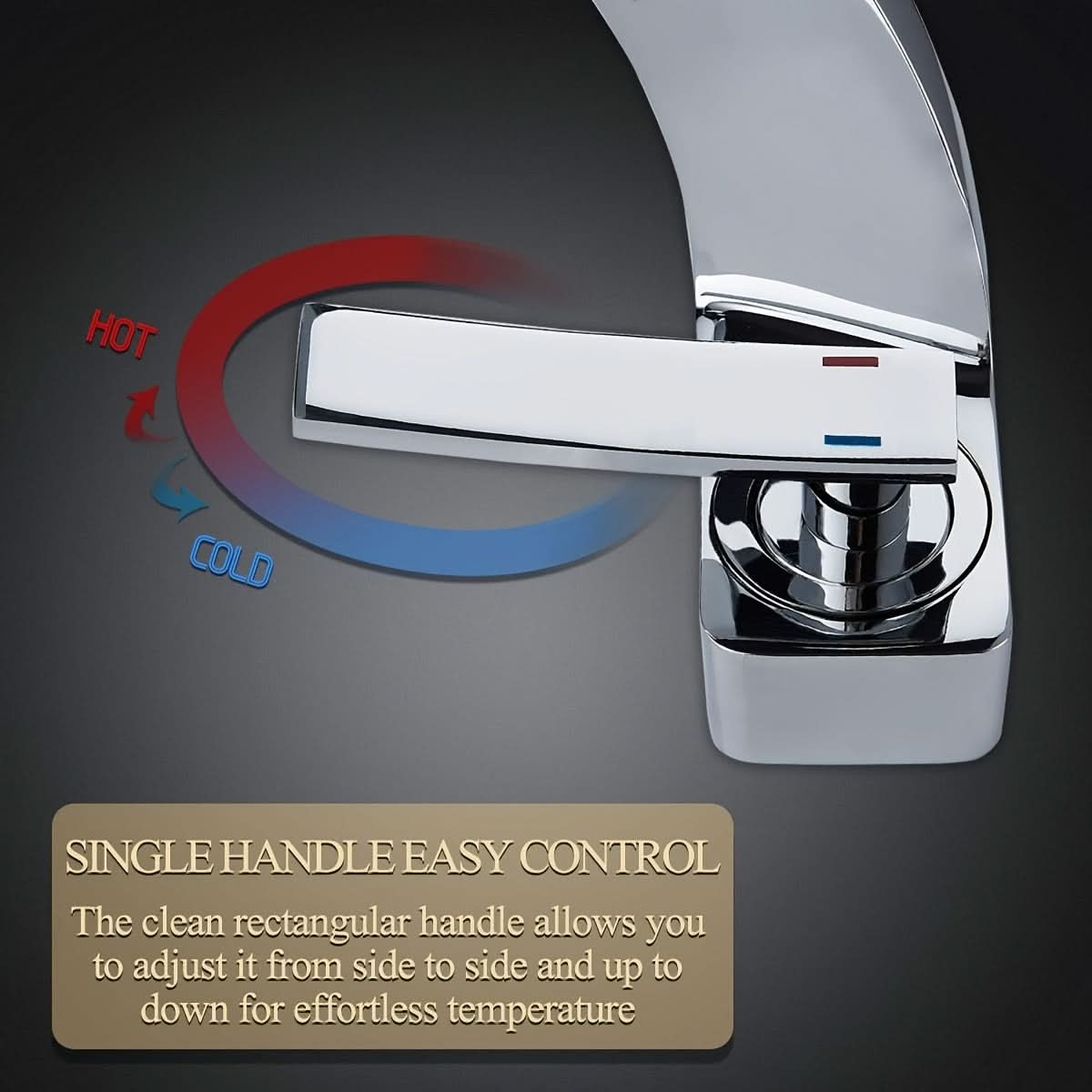 Robinet de salle de bains moderne à effet cascade en acier inoxydable, avec large bec, noir, chromé, doré, mitigeur de lavabo | Sulvida