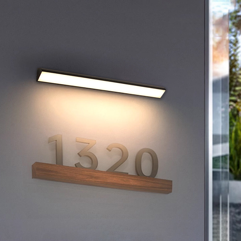 Minimalistische Buitenwandlamp Metaal Acryl Zwart LED Gevelverlichting Waterdicht IP65 Tuinverlichting Buitenlamp | Sulvida