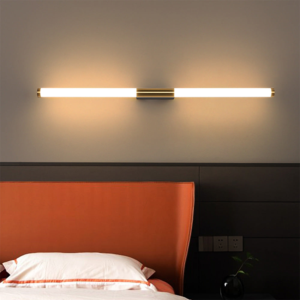 Lineaire Wandlamp met Spiegelfront voor Badkamer & Slaapkamer – Chique Metaal & PC Design LED Verlichting | Sulvida