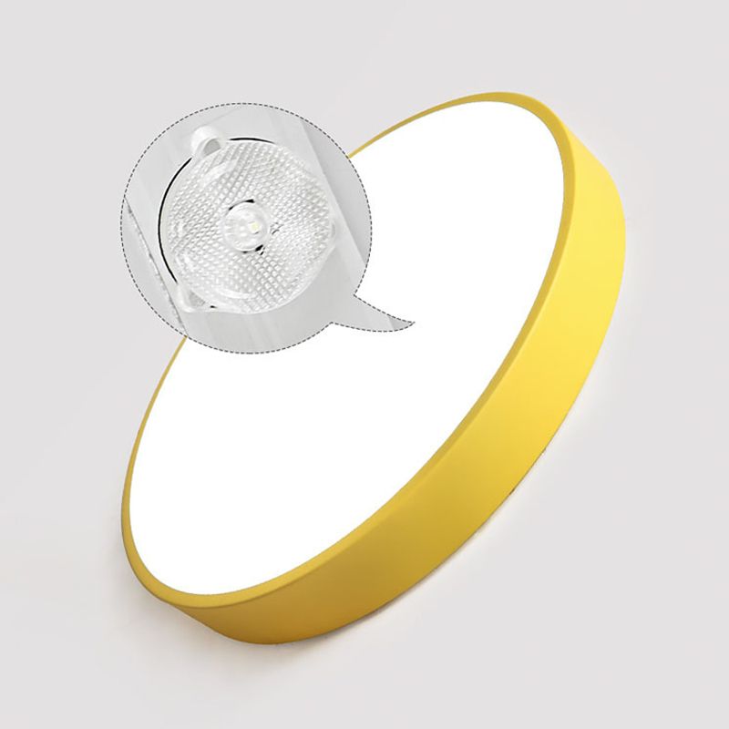 Ronde LED Plafondlamp Geel Blauw Groen Roze Grijs Modern Design Slaapkamer Woonkamer Kinderkamer Sfeerverlichting | Sulvida