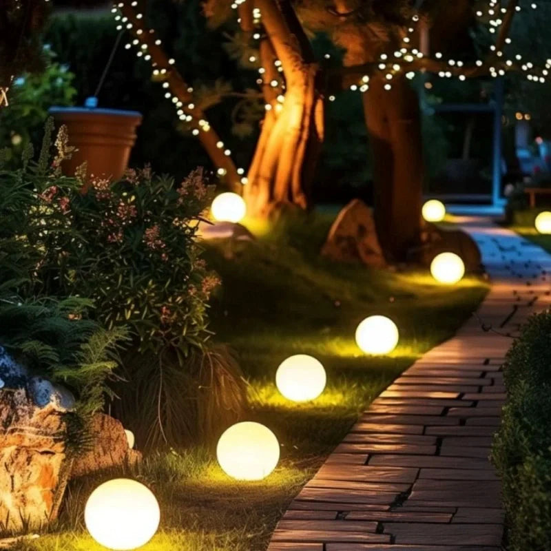 LED Bolvormige Sfeerverlichting Tuin Interieur RGB Kleuren Zonne-energie Draadloos Buitenlamp Decoratie | Sulvida