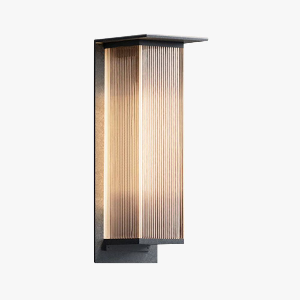 Buitenwandlamp Rechthoekig Zwart Metaal IP68 LED Verlichting Tuinmuur Gevel Moderne Terrasverlichting | Sulvida