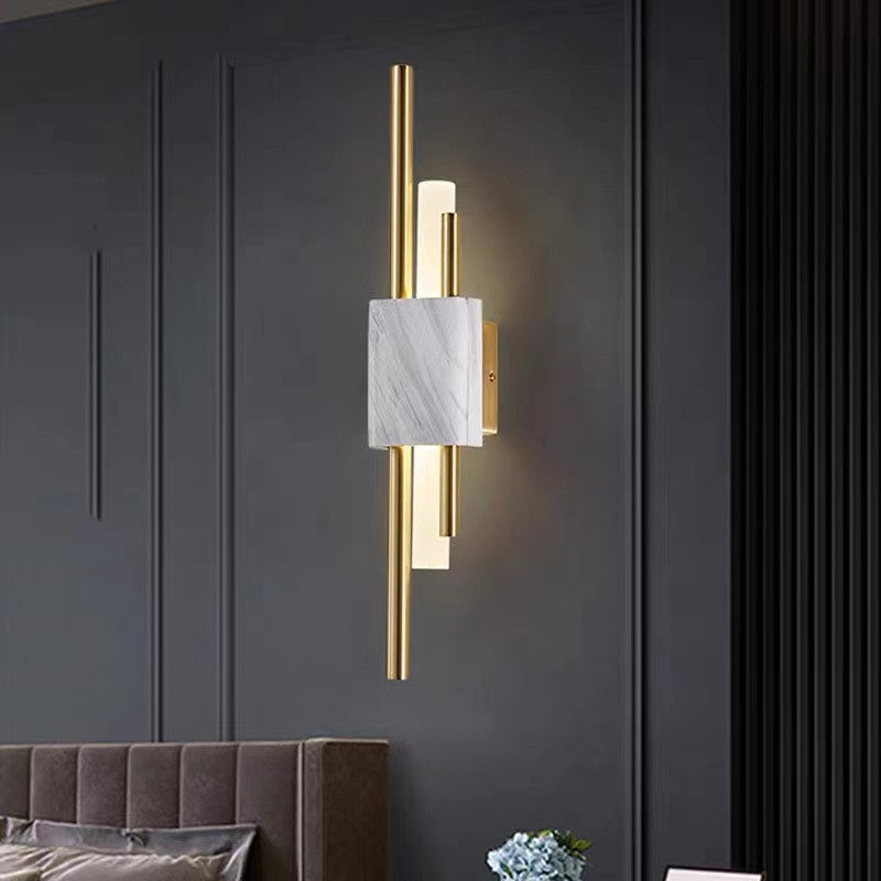 Wandlamp LED Marmer Metaal Goud Zwart Groen Slaapkamer Woonkamer Modern Interieur Sfeerverlichting Design | Sulvida