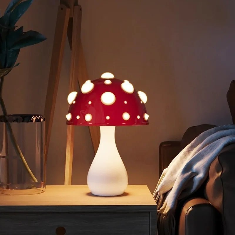 Paddenstoellamp LED Tafellamp Acryl Sculptuur 30 cm Warm Wit Dimbaar Sfeerlicht Decoratief Nachtlampje | Sulvida