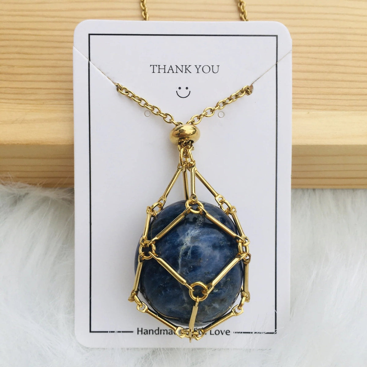 Collier en cristal réglable avec pendentif cage interchangeable pour pierres précieuses, équilibre des chakras, méditation, bijoux | Sulvida