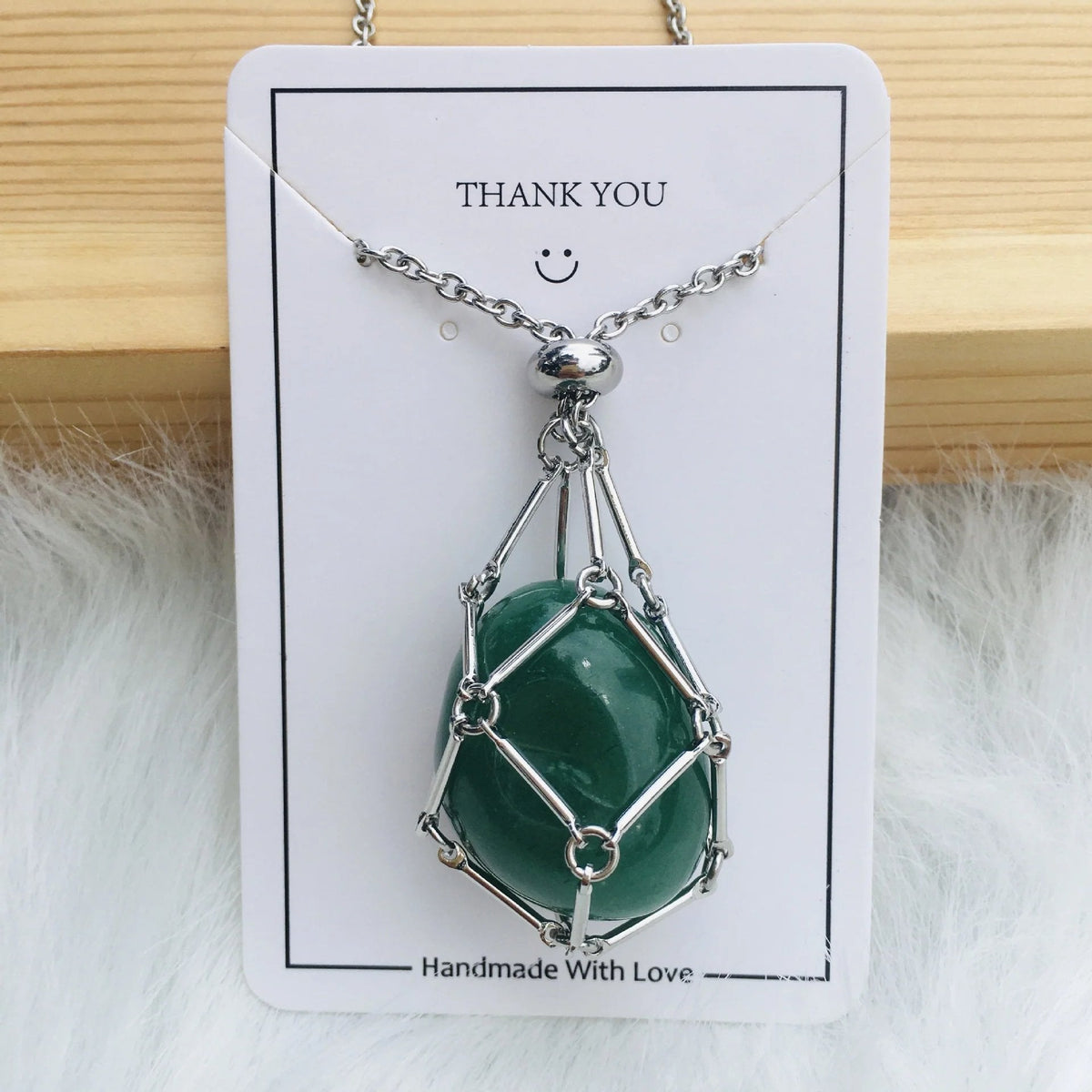 Collier en cristal réglable avec pendentif cage interchangeable pour pierres précieuses, équilibre des chakras, méditation, bijoux | Sulvida