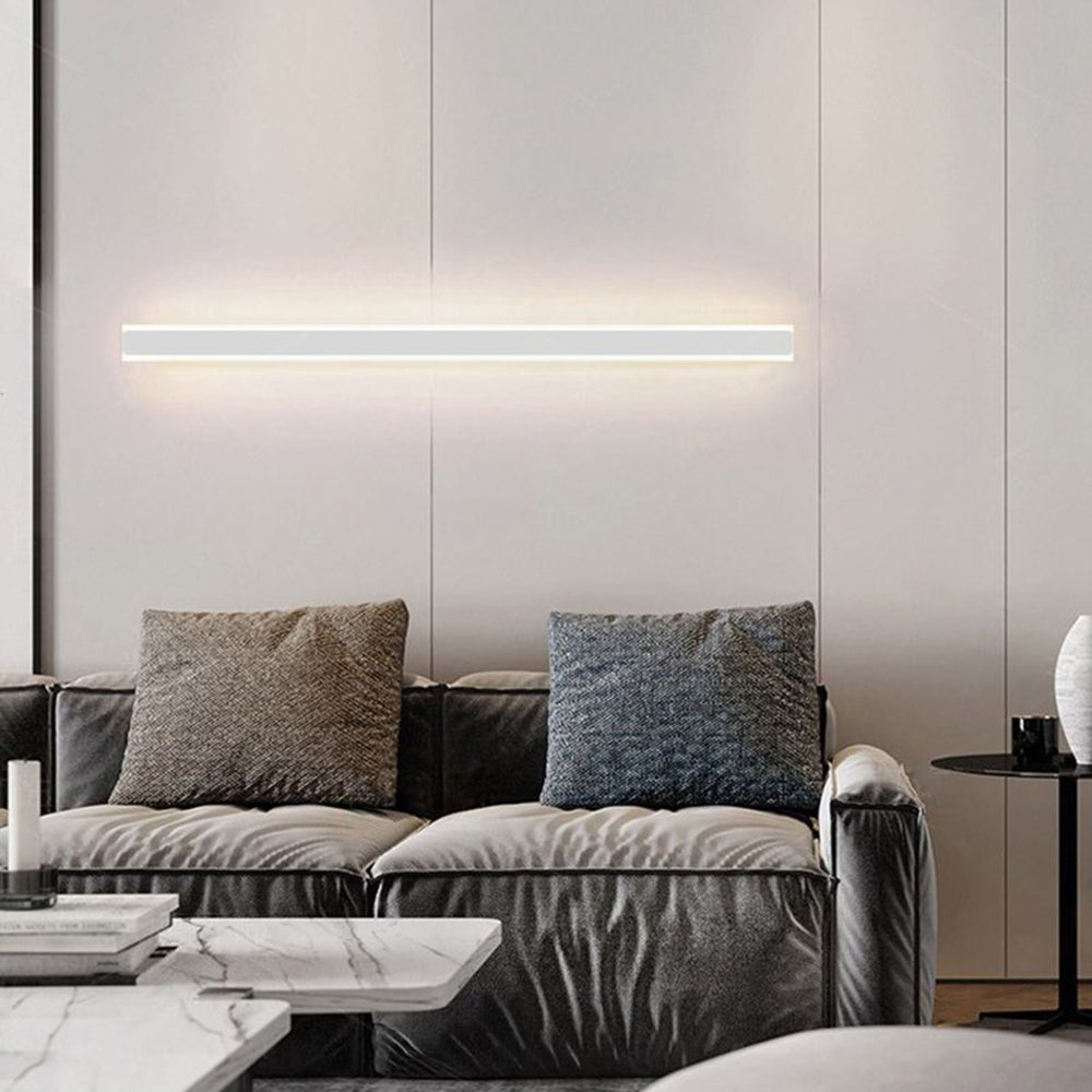 Minimalistische Wandlamp Metaal Acryl LED 60-120cm Slaapkamer Woonkamer Modern Design Zwart Wit Goud | Sulvida