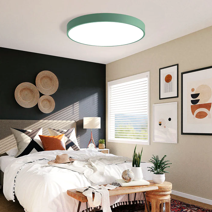 Ronde LED-plafondlamp dimbaar met modern design voor woonkamer slaapkamer gang en hal stijlvol energiezuinig | Sulvida