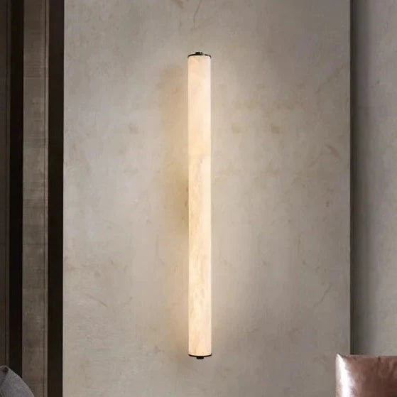 Marmeren wandlamp LED met koperen body 40-80 cm design interieurverlichting voor woonkamer slaapkamer | Sulvida
