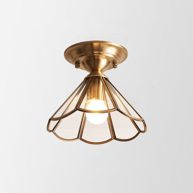 Plafondlamp Golfrand Metaal Goudkleurig Semi-Flush Klassieke Stijl Eetkamer Woonkamer Slaapkamer Wandmontage | Sulvida