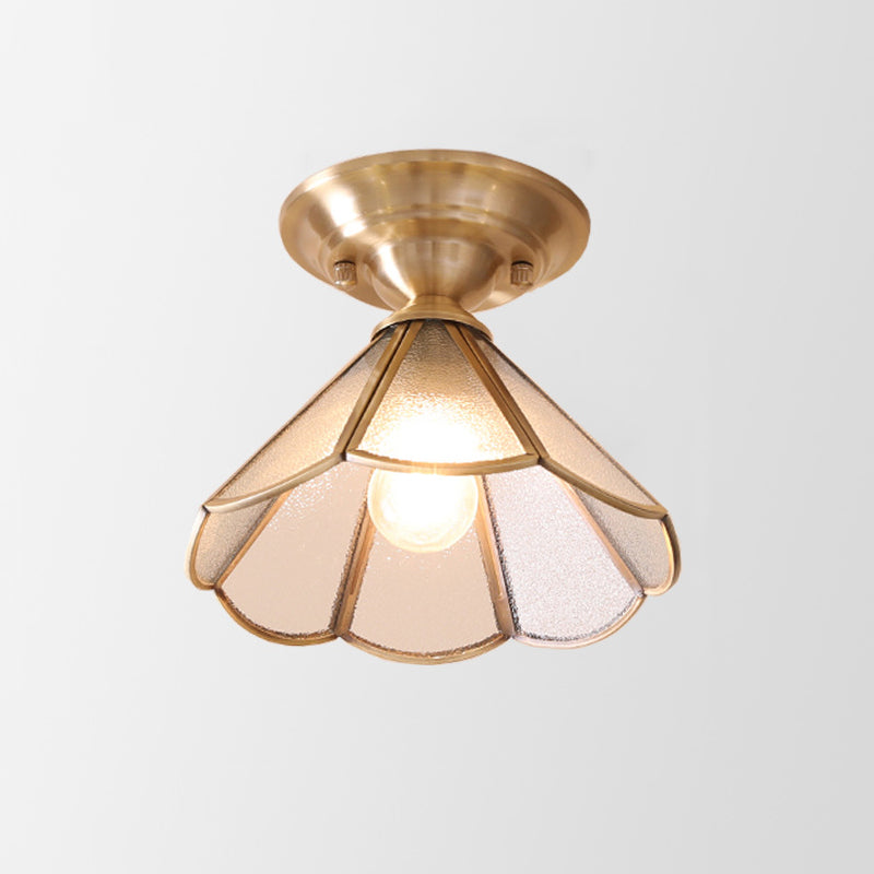 Plafondlamp Golfrand Metaal Goudkleurig Semi-Flush Klassieke Stijl Eetkamer Woonkamer Slaapkamer Wandmontage | Sulvida