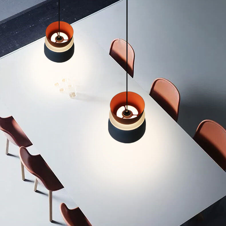 Metalen Hanglamp met Kleurrijke Macaronkap Eén Lichtpunt Modern Design Plafondverlichting voor Eetkamer Woonkamer | Sulvida