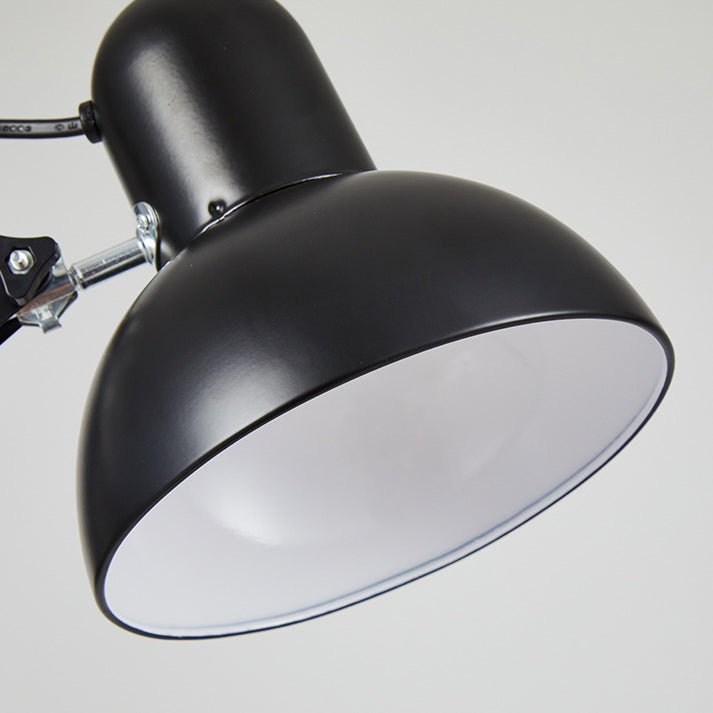 Verstelbare bureaulamp met clipbevestiging en zwenkarm voor slaapkamer werkkamer studeerkamer zwart wit | Sulvida