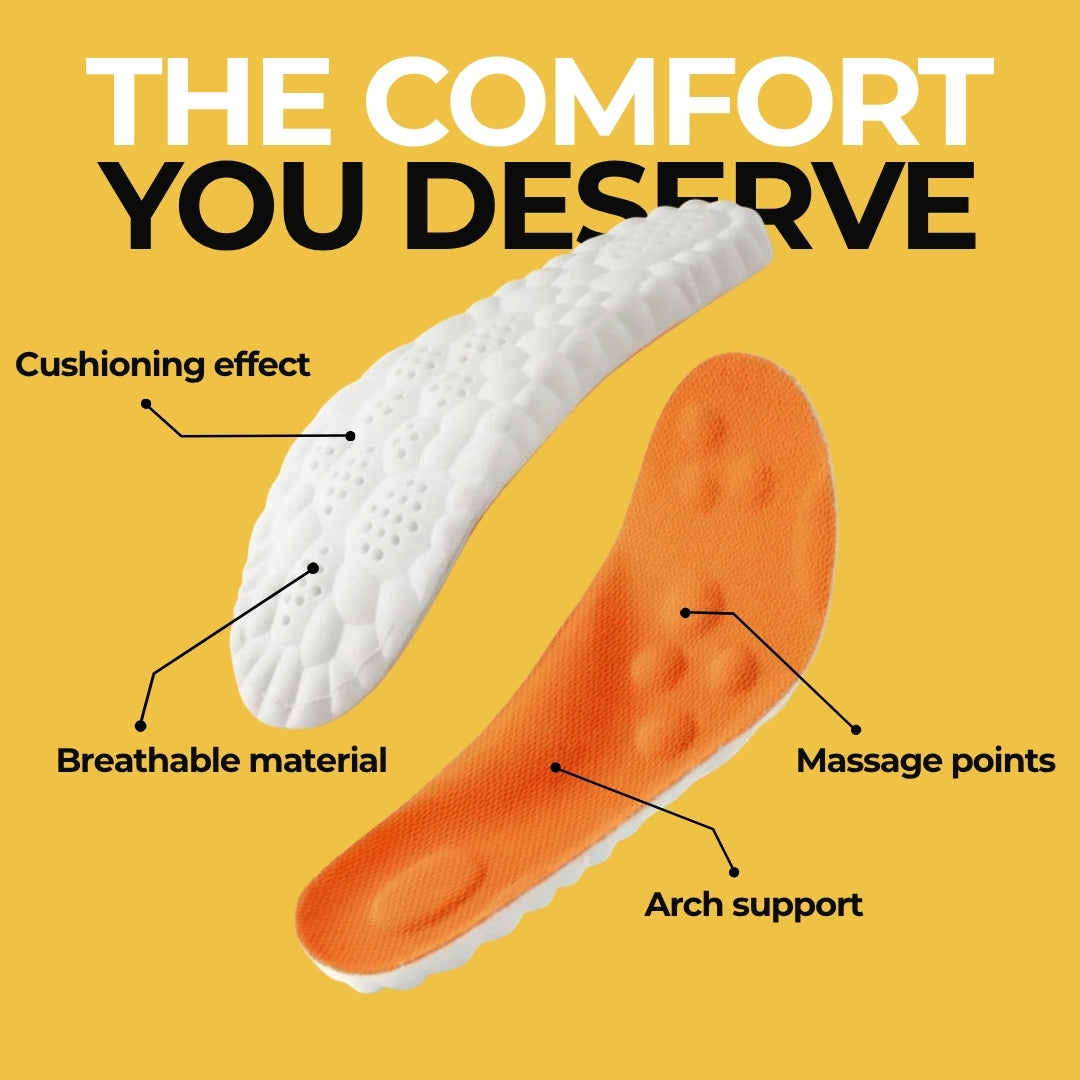 Memory Foam Inlegzolen met Gewelfondersteuning voor Dagelijks Comfort Herbruikbaar Knipbaar Schoenen Inlays | Sulvida