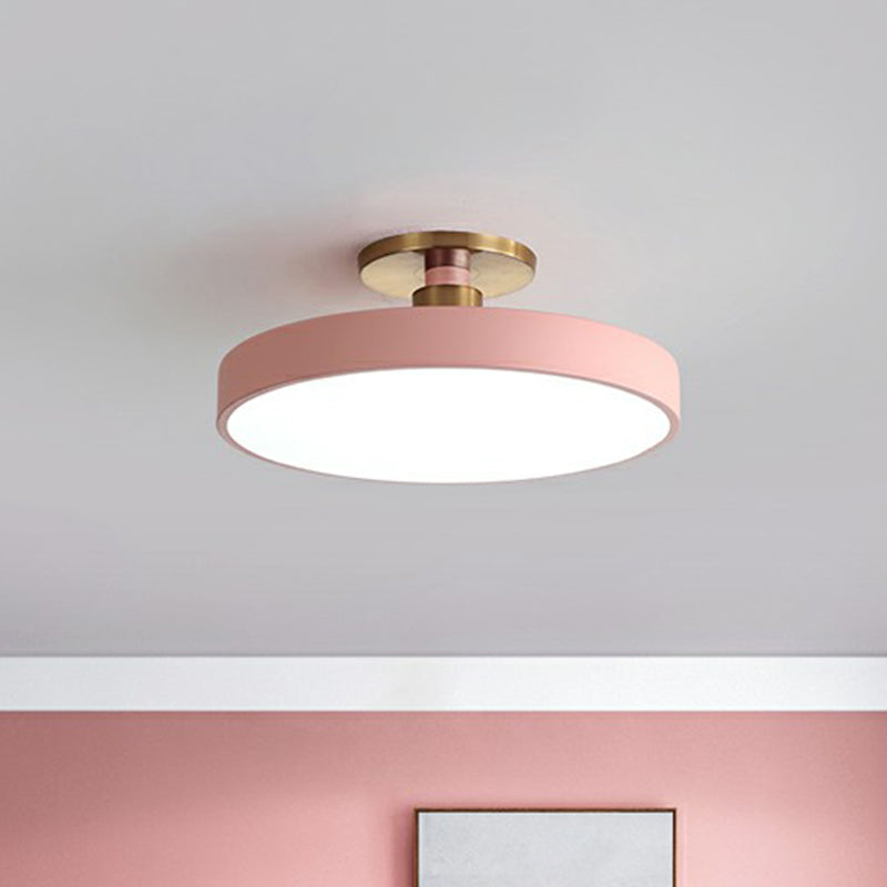 Plafondlamp acryl LED rond slaapkamer kinderkamer modern design 30 50 60 cm wit zwart grijs geel roze blauw | Sulvida