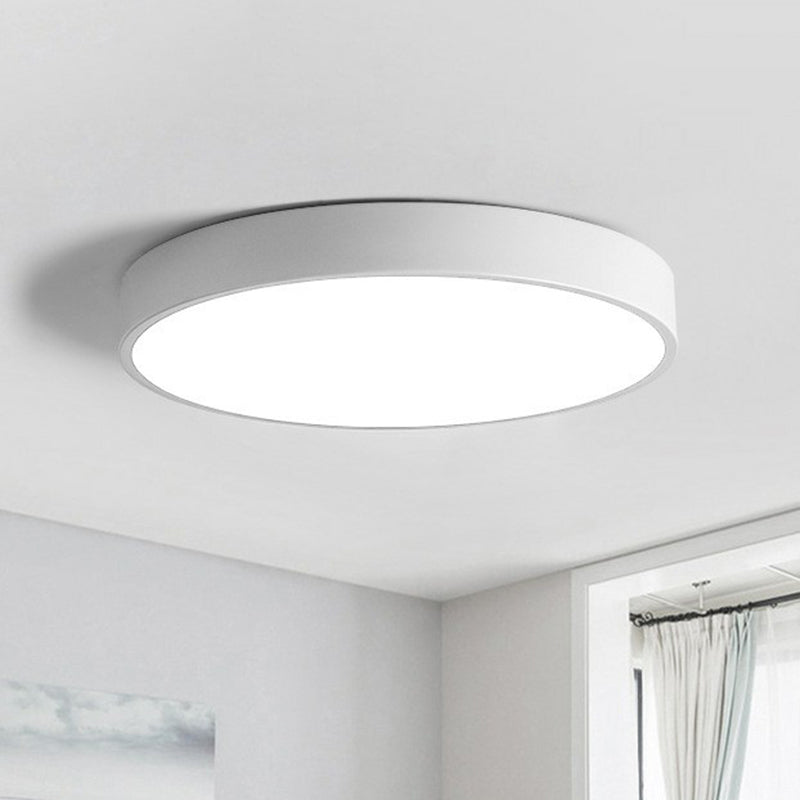 Ronde LED Plafondlamp Scandinavisch Design Ultradun Metaal Slaapkamer Woonkamer Hal Eetkamer Dimbaar | Sulvida