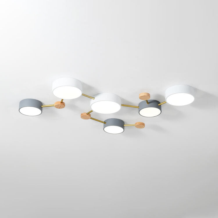 Plafondlamp massief hout met ijzer LED warm wit neutraal koel wit woonkamer slaapkamer gang moderne verlichting | Sulvida