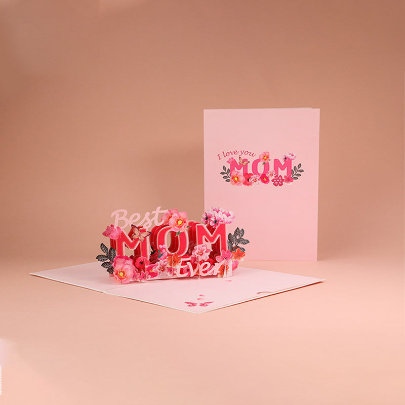3D Pop-up Wenskaart met Bloemen voor Moederdag Verjaardag Jubileum Valentijn Liefde Felicitatie Cadeau | Sulvida